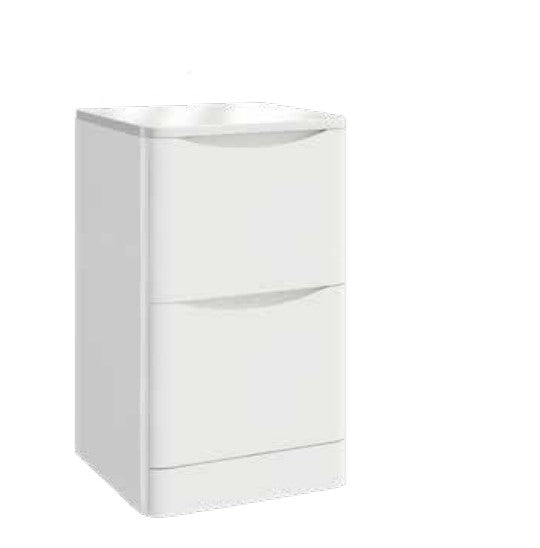 Bella High Gloss White Floor Standing Vanity units for Counter Top Basin (3 Sizes)