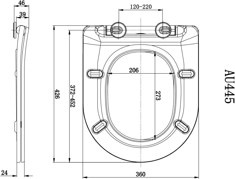 Scudo middleton Toilet Seat