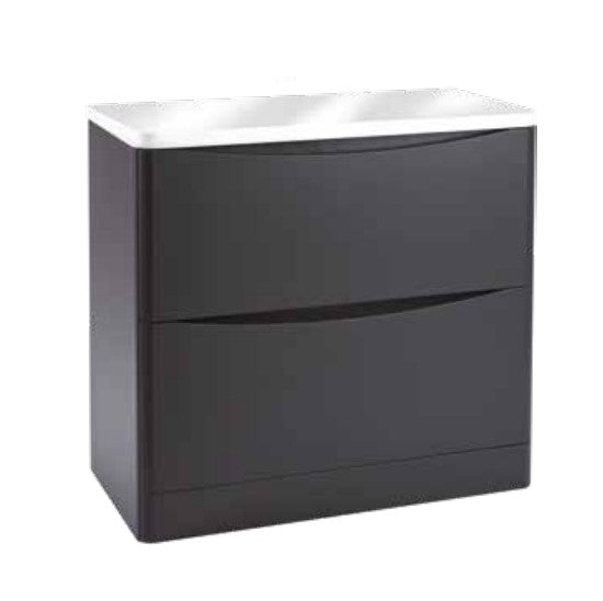 Bella Matt Grey Floor Standing Vanity units for Counter Top Basin (3 Sizes)
