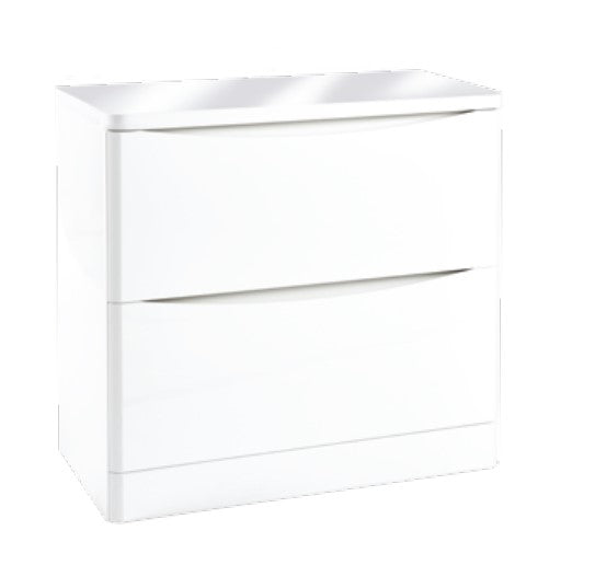 Bella High Gloss White Floor Standing Vanity units for Counter Top Basin (3 Sizes)