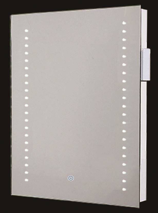 Andromeda Plus C LED Mirror with Touch Switch, Demister & Shaver Socket (500 x 390mm)