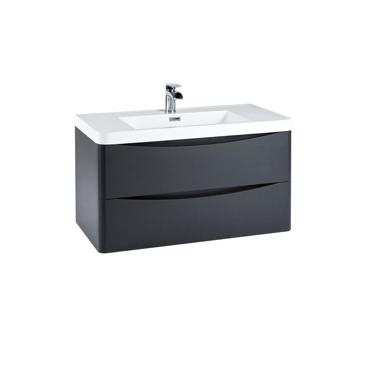 Bella Wall Hung Vanity units with Basin - Matt Grey (3 sizes)