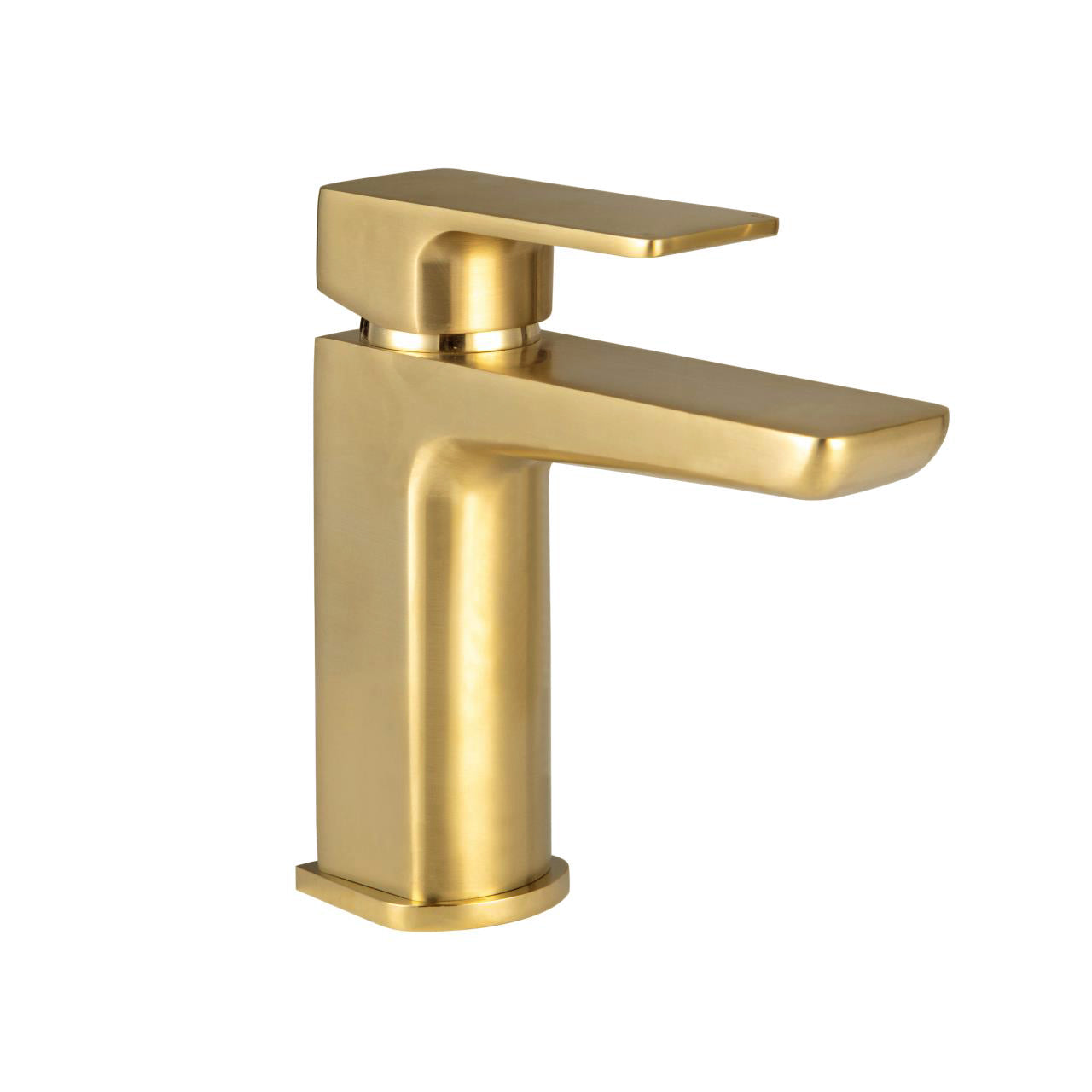 Scudo Muro Mono Basin Mixer with Click Waste - Brushed Brass