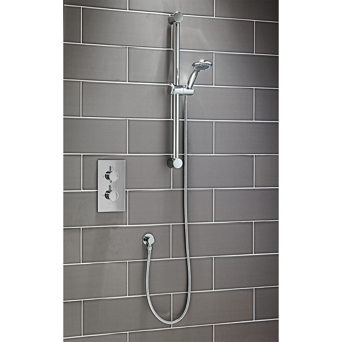 Scudo Twin Round Concealed Valve with Diverter-2 outlet