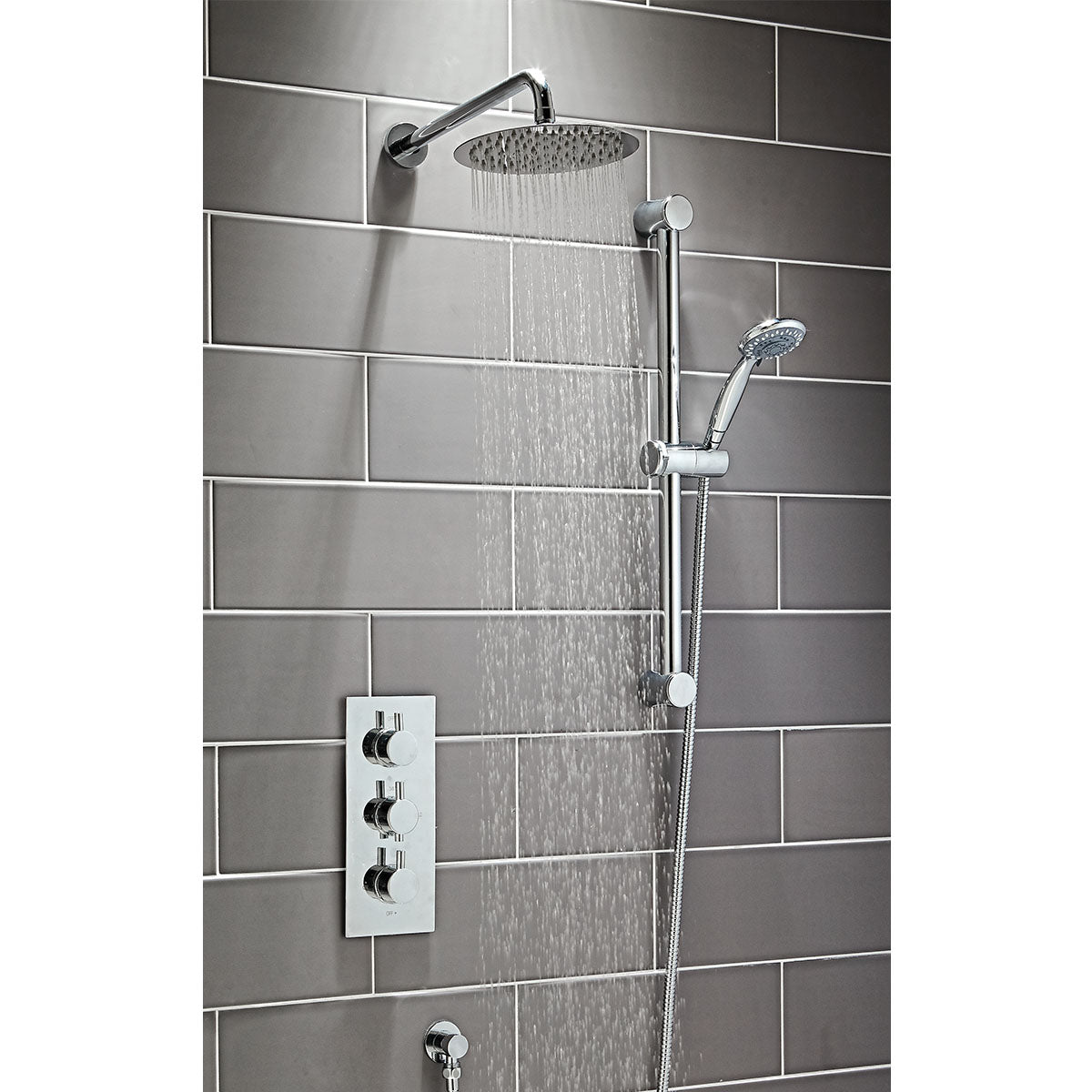 Scudo Triple Round Concealed Valve with Diverter for 3 outlets