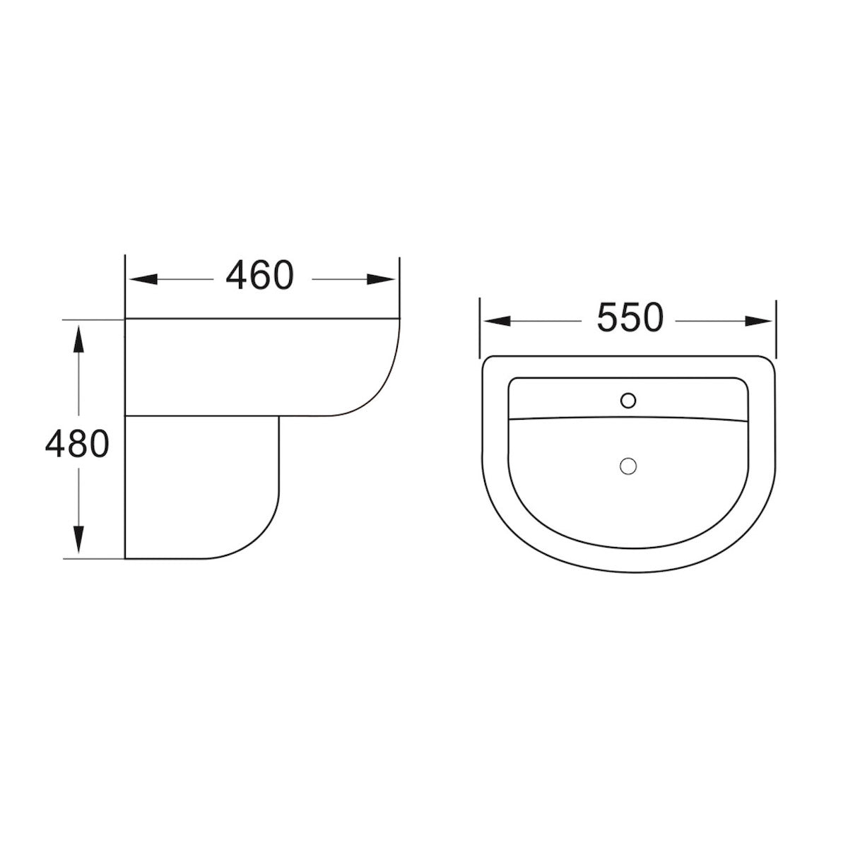 Scudo Belini/Deia Basin & Semi Pedestal (3 sizes available)