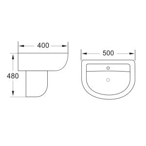 Scudo Belini/Deia Basin & Semi Pedestal (3 sizes available)