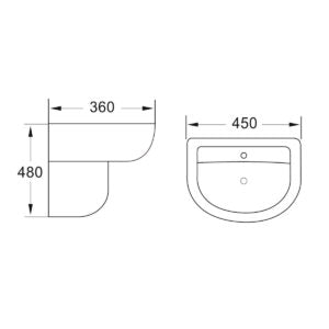 Scudo Belini/Deia Basin & Semi Pedestal (3 sizes available)