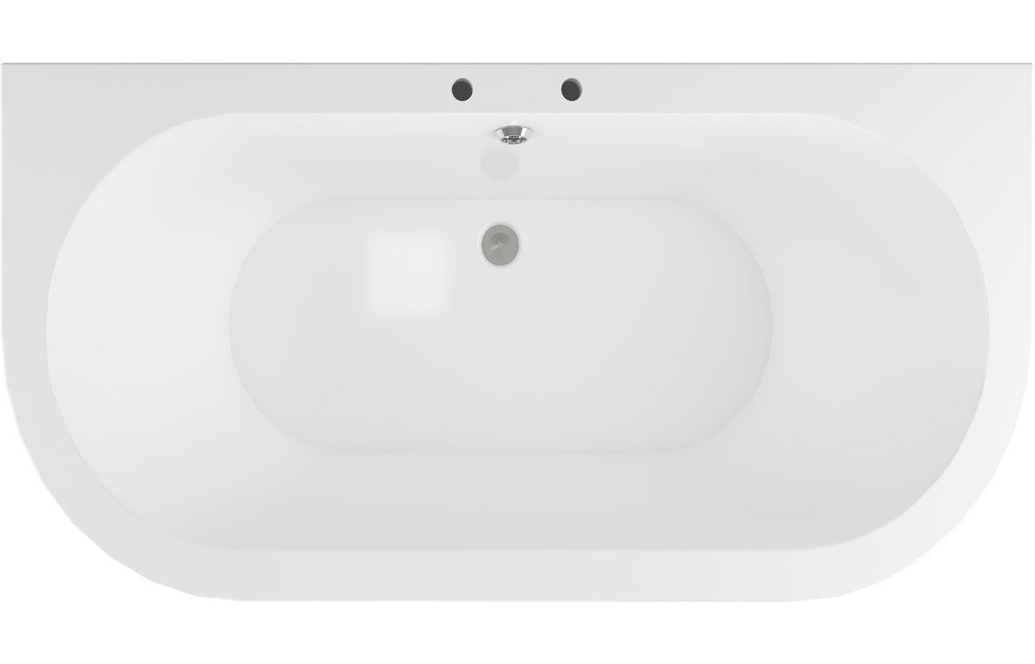 **Available Feb 2024**  Grange Freestanding Back To Wall 1700x800x600mm 2TH Bath w/Feet - White