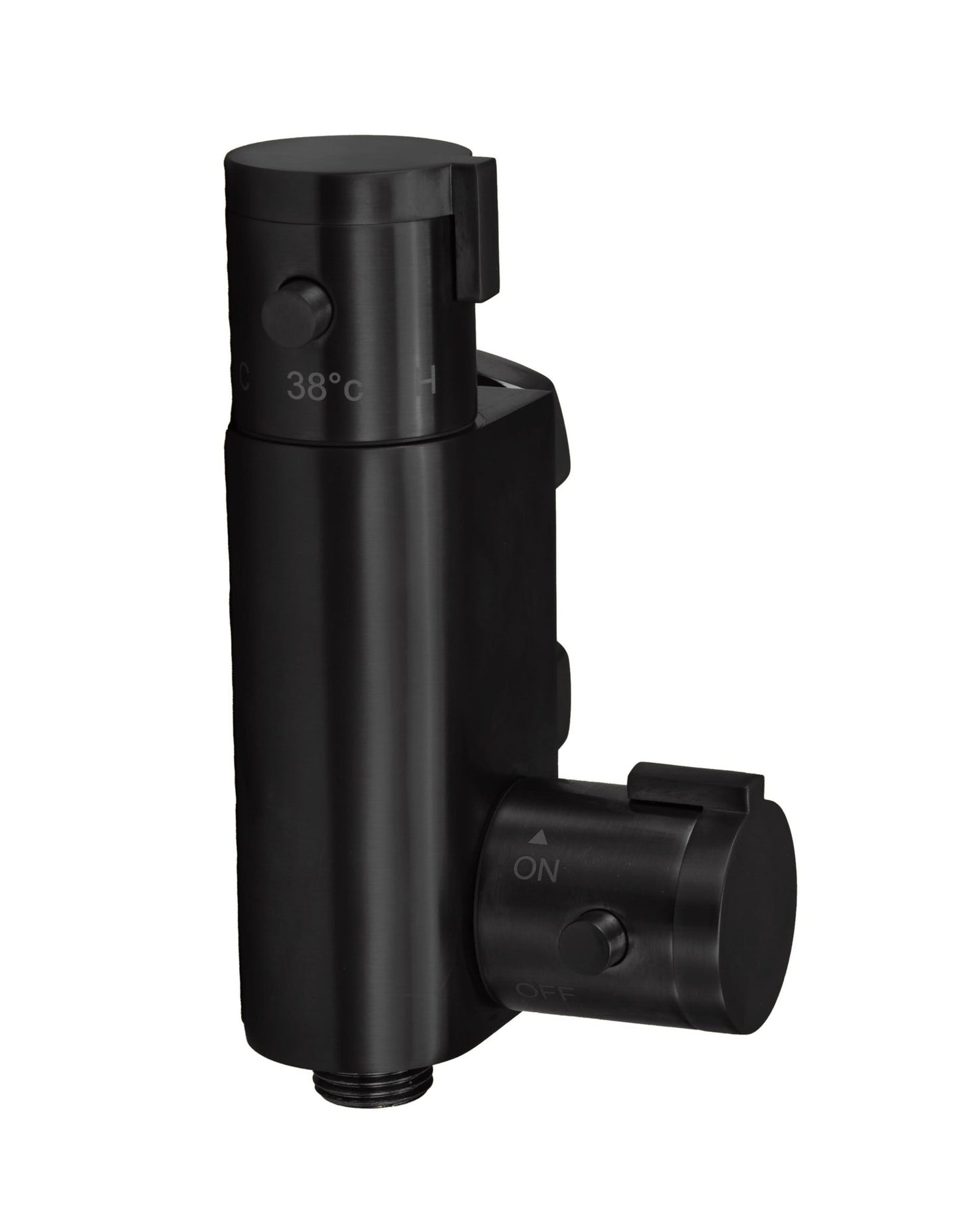 Scudo Douche Matt Black-Thermostatic Vertical Valve