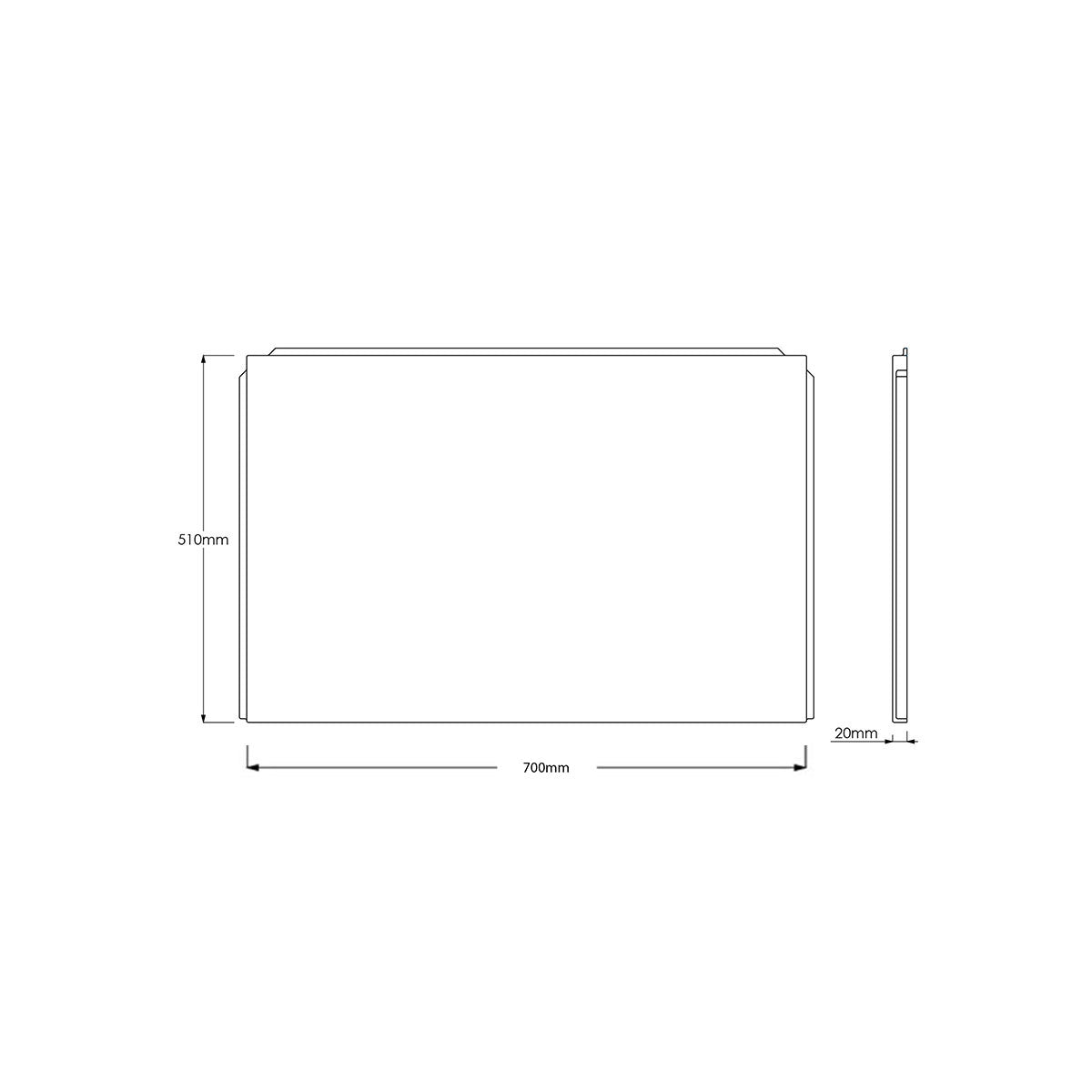 Scudo 700mm Waterproof Gloss White End Bath Panel