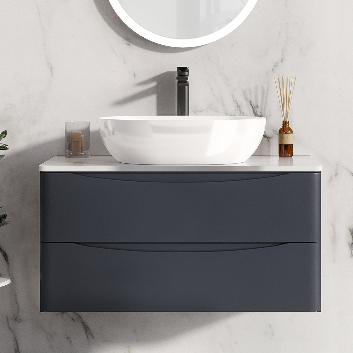 Scudo Neo Gloss White Counter Top Basin