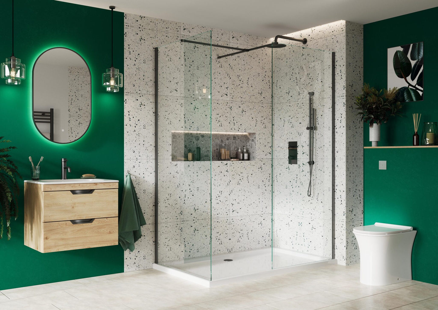 Scudo S8 - Gunmetal Profile kit - Changes Standard Chrome Wetroom into Gunmetal