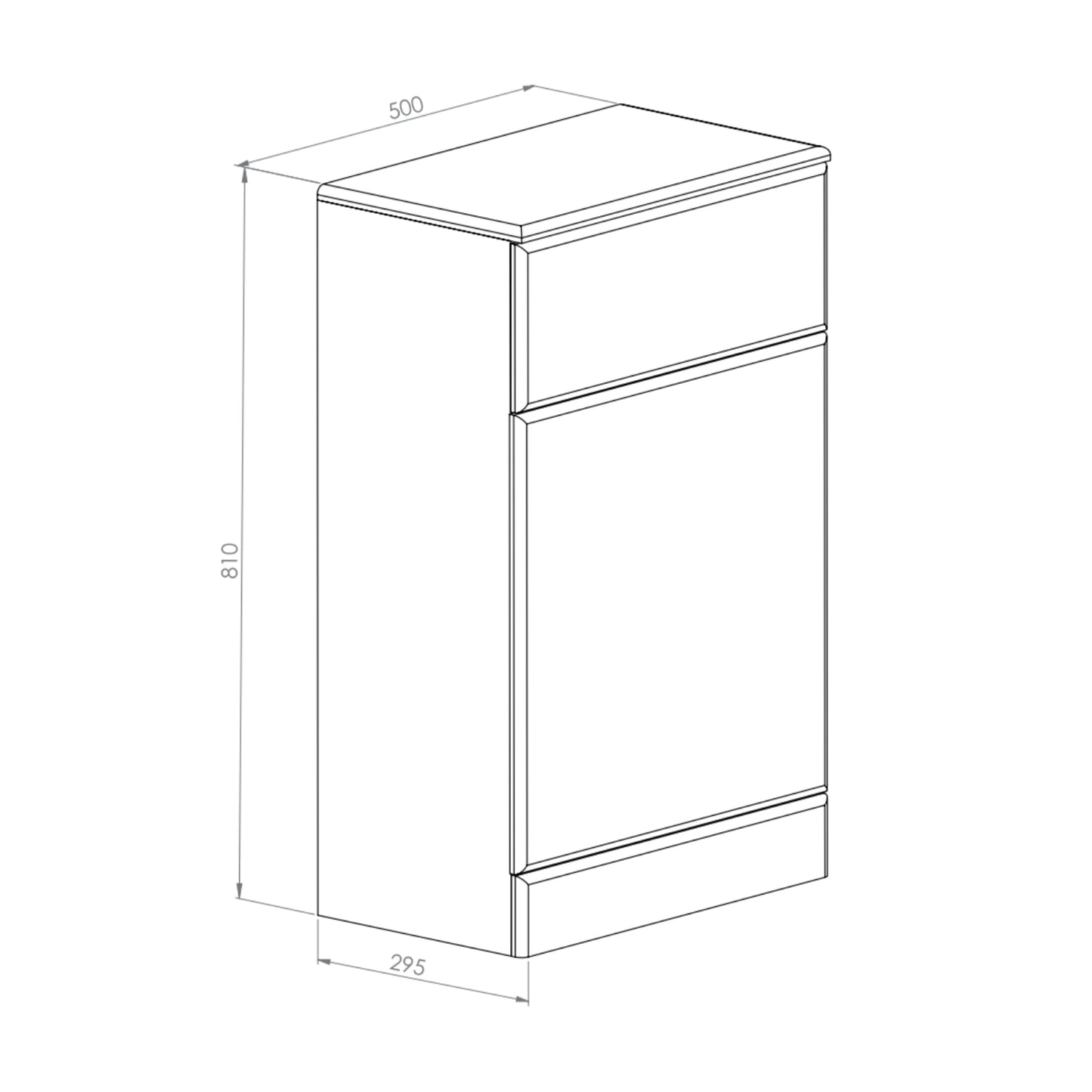 Lanza 500mm Floor Standing BTW Unit - Polar White