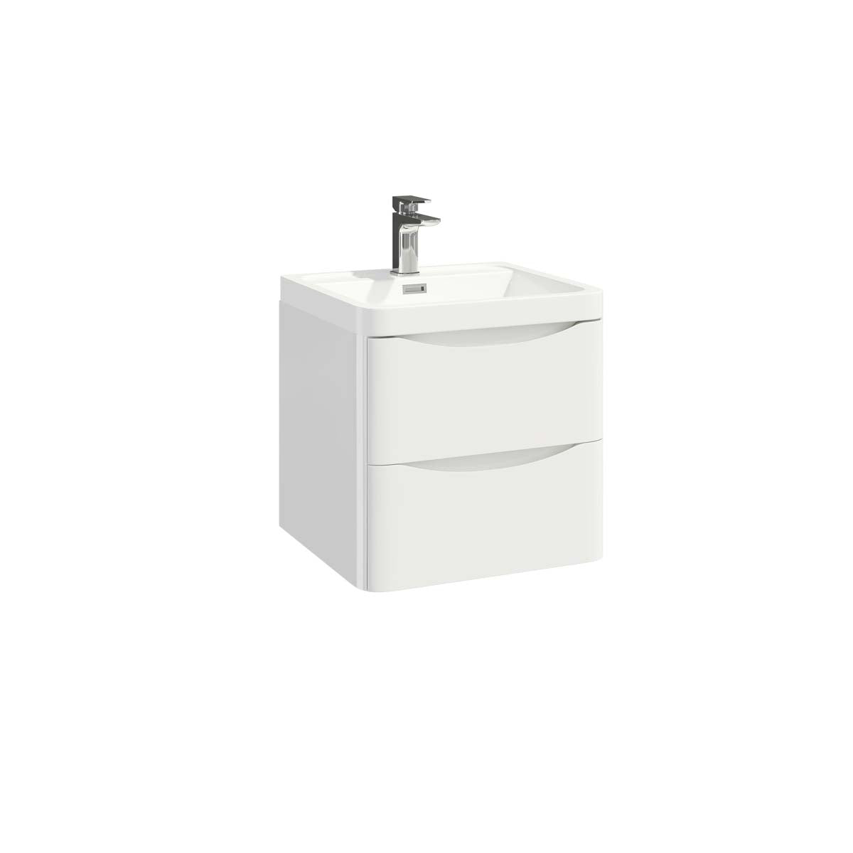 Bella Wall Hung Vanity units with Basin - High Gloss White (3 sizes)
