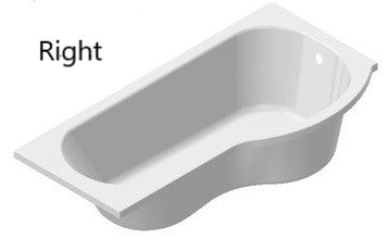 P-Shape 1700x700-850x410mm 0TH Shower Bath Panel & Screen