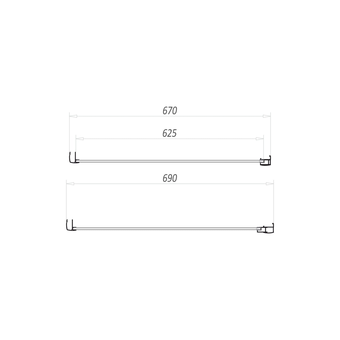 Scudo Black S6 Side Panel (Combine with Door to make Shower Enclosure) - 6mm Glass