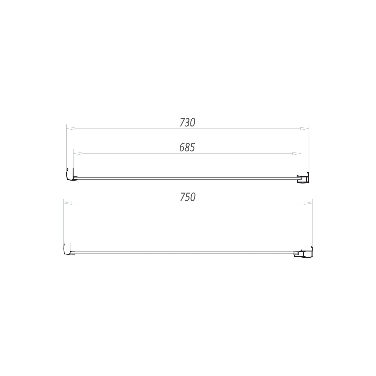 Scudo Chrome S6 Side Panel (Combine with Door to make Shower Enclosure) - 6mm Glass