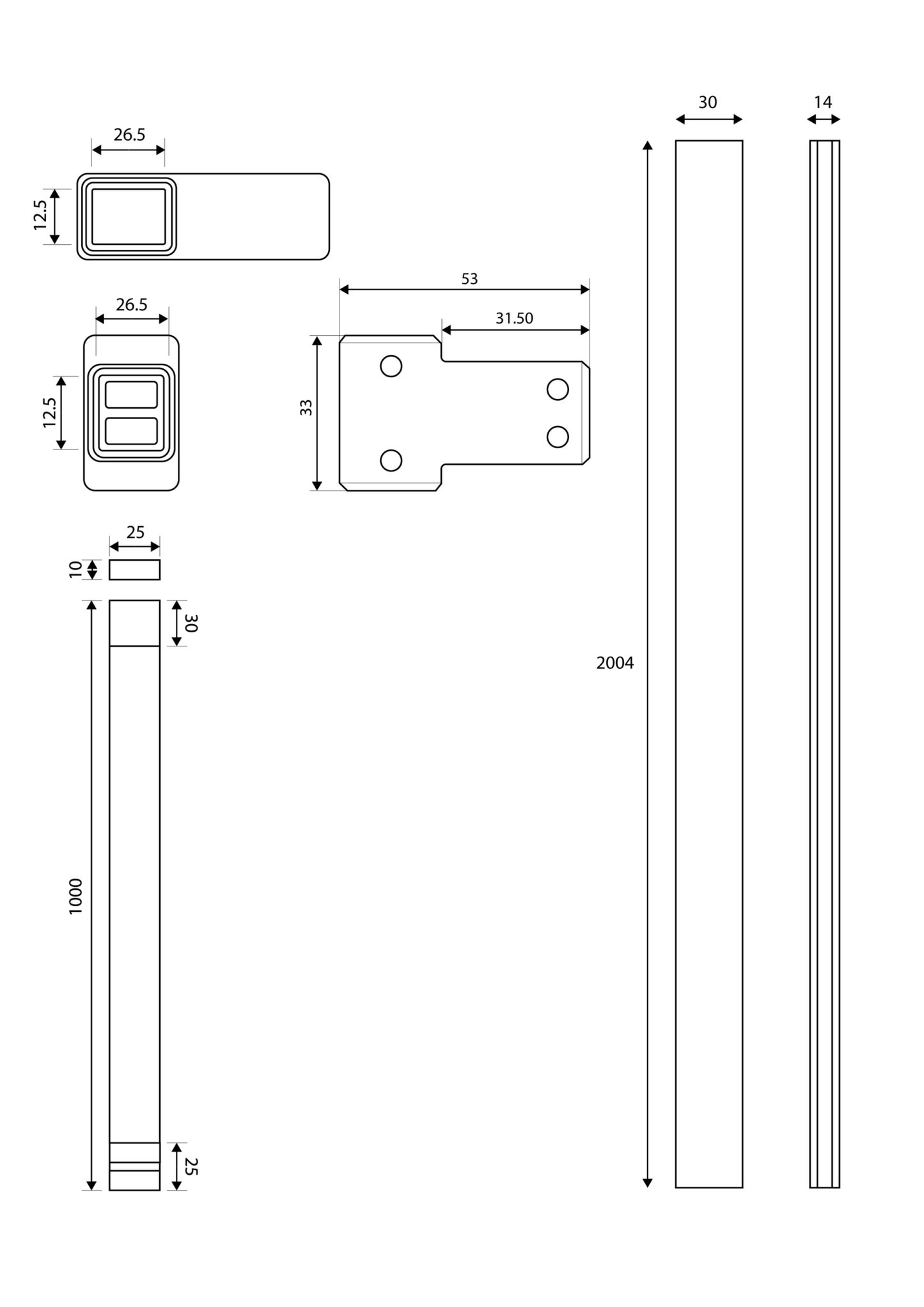 Scudo S8 - Gunmetal Profile kit - Changes Standard Chrome Wetroom into Gunmetal