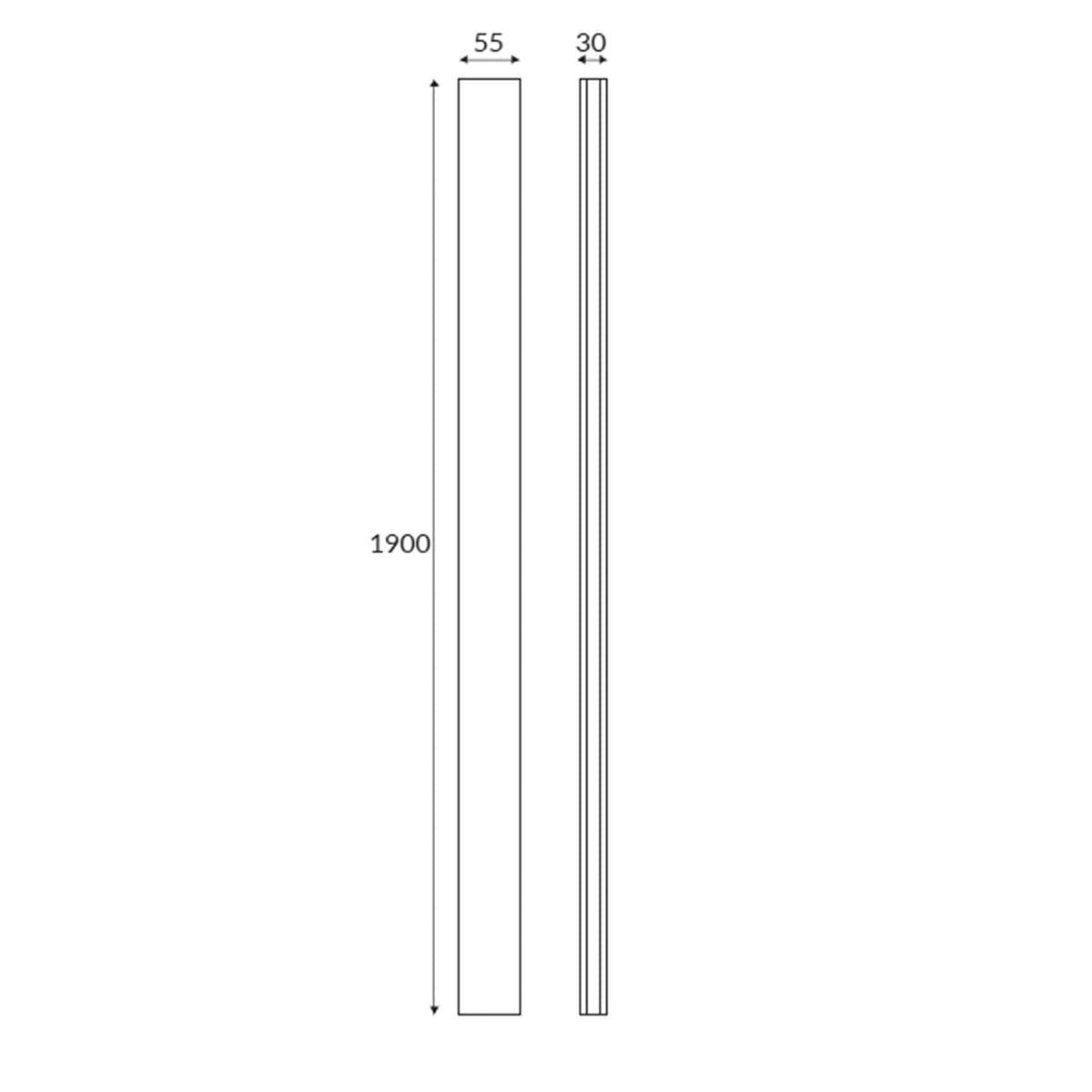 Scudo S6 & S8 Chrome Shower Enclosure Systems - Extension Profile