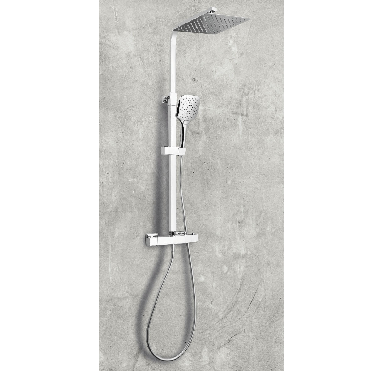 Scudo Heiler Cool Touch Bar Shower Kit with Rigid Riser & Hand Shower