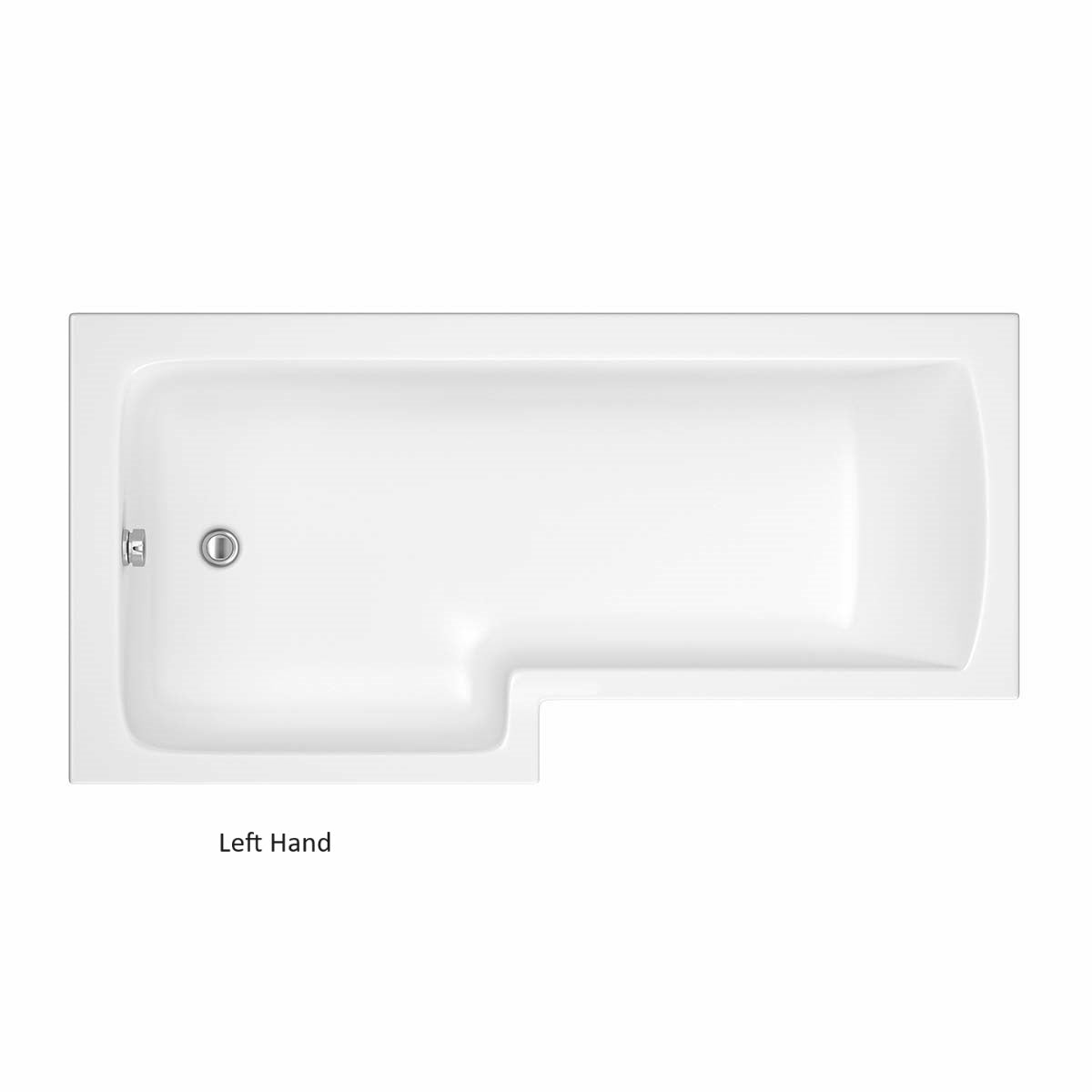 Scudo L Shape Shower Bath (available Left or right handed) 1700 x 850