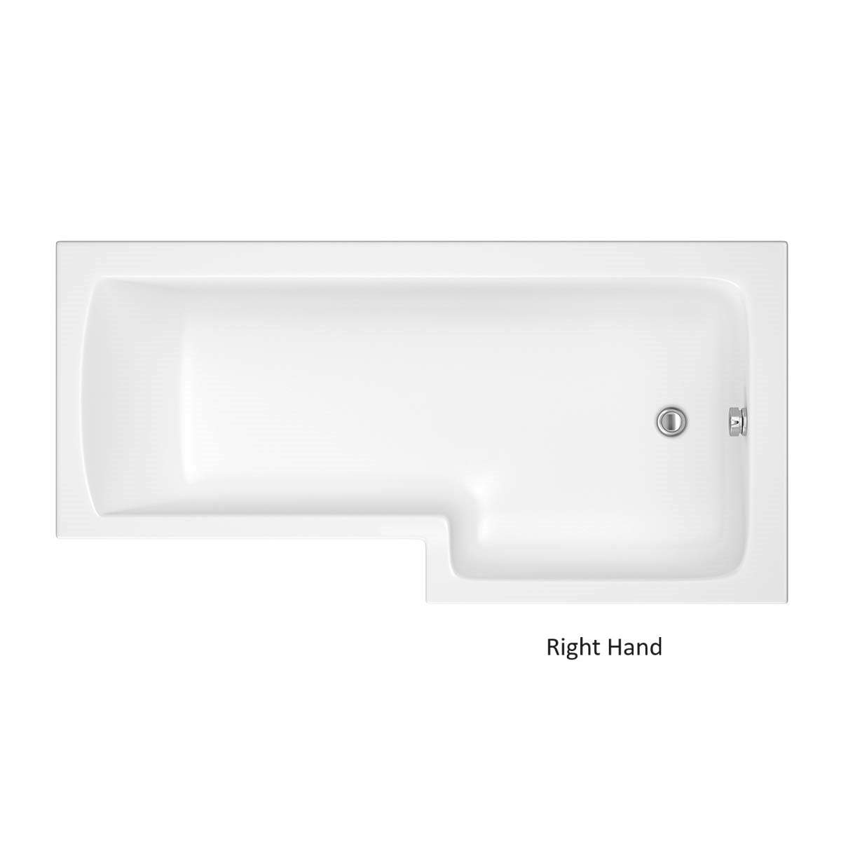 Scudo L Shape Shower Bath (available Left or right handed) 1700 x 850