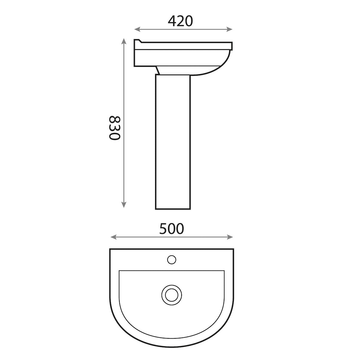 Scudo Spa Basin & Pedestal
