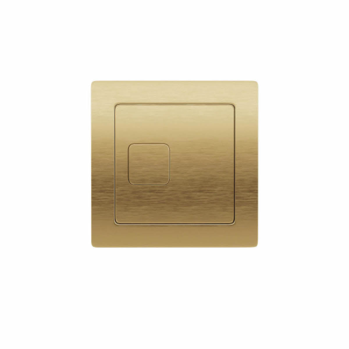 Scudo Square Bushed Brass Dual Flush Button