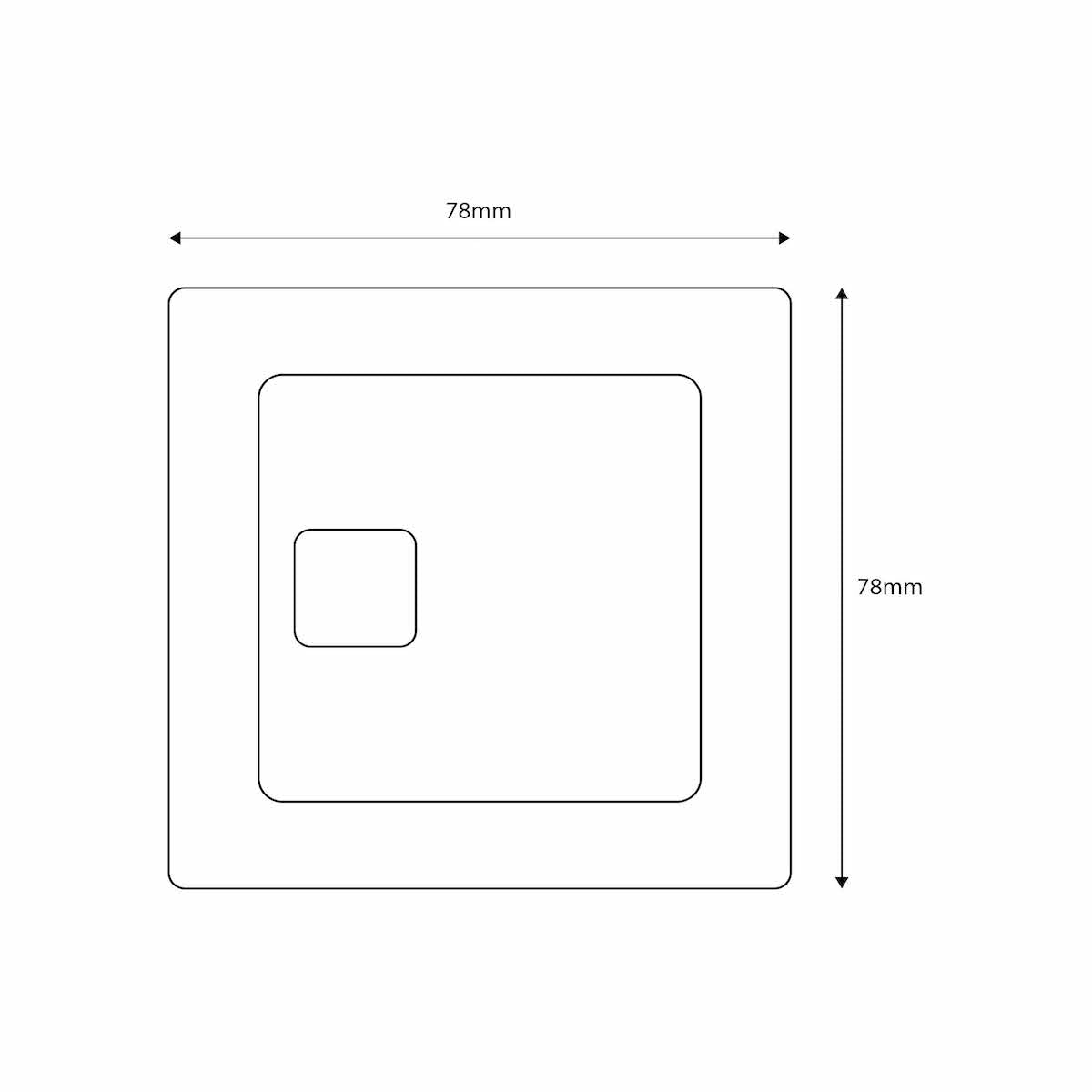 Scudo Square Bushed Bronze Dual Flush Button