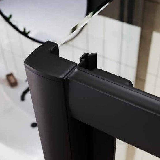 Scudo Black S6 BiFold Door (Combine with Side Panel to make Shower Enclosure) - 6mm Glass