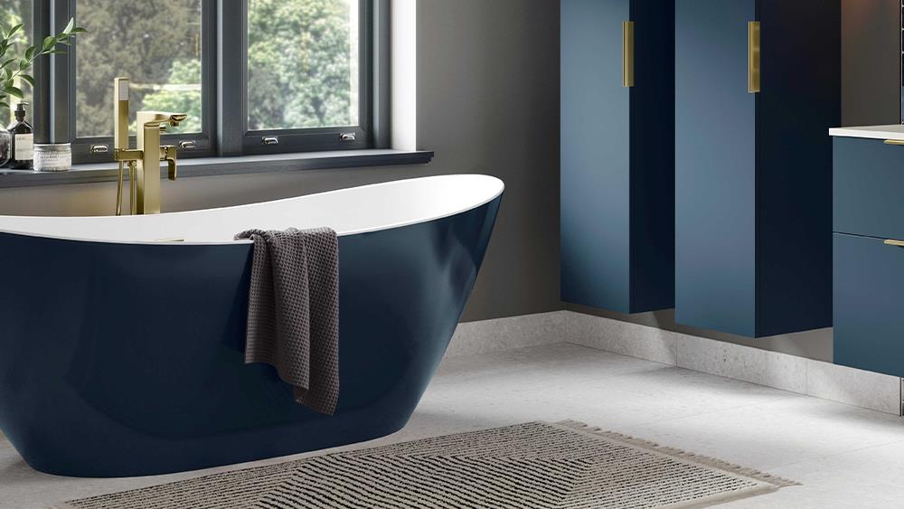 Tiviot Freestanding 1700x780x690mm Bath - Matt Blue