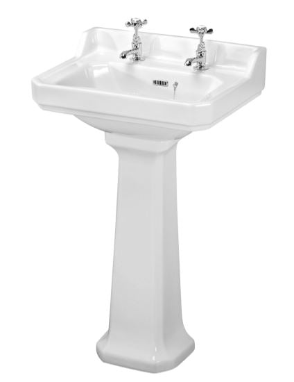 560mm Basin & Pedestal (2 Tap Hole)