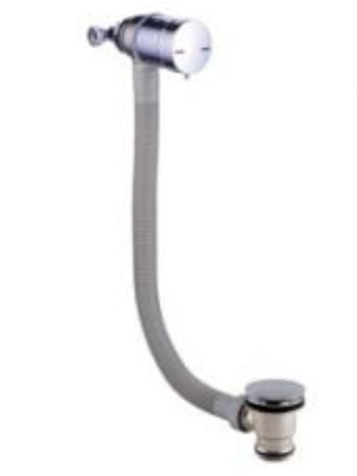 Scudo Round Bath Filler Control Tap with Overflow & Waste