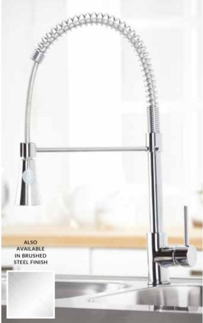 Scudo Tirare Kitchen Tap (Available Chrome and Brushed Stainless)