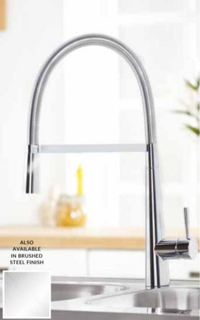 Scudo Flusso Kitchen Tap (Available Chrome and Brushed Stainless)