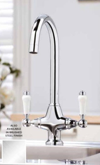 Scudo Harrogate Kitchen Tap (Available Chrome and Brushed Stainless)