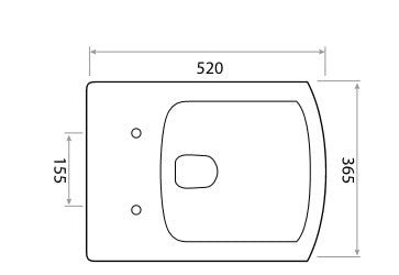 Scudo Denza Back to Wall WC - inc Soft close seat