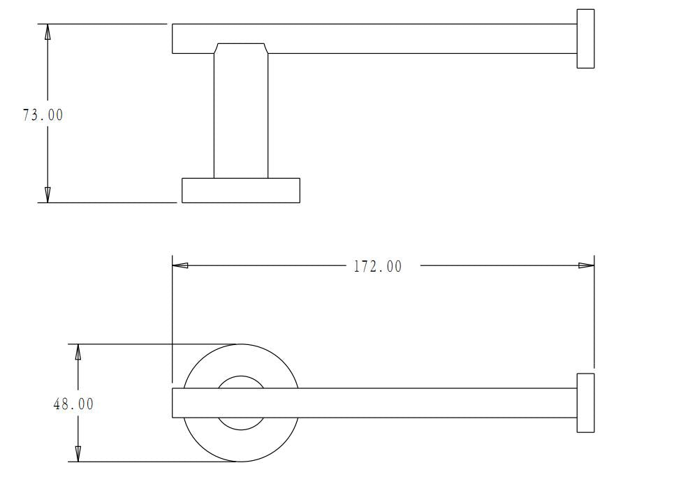 Open Toilet Roll Holder Bar- Round