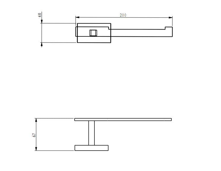 Open Toilet Roll Holder- Square (minimalist)