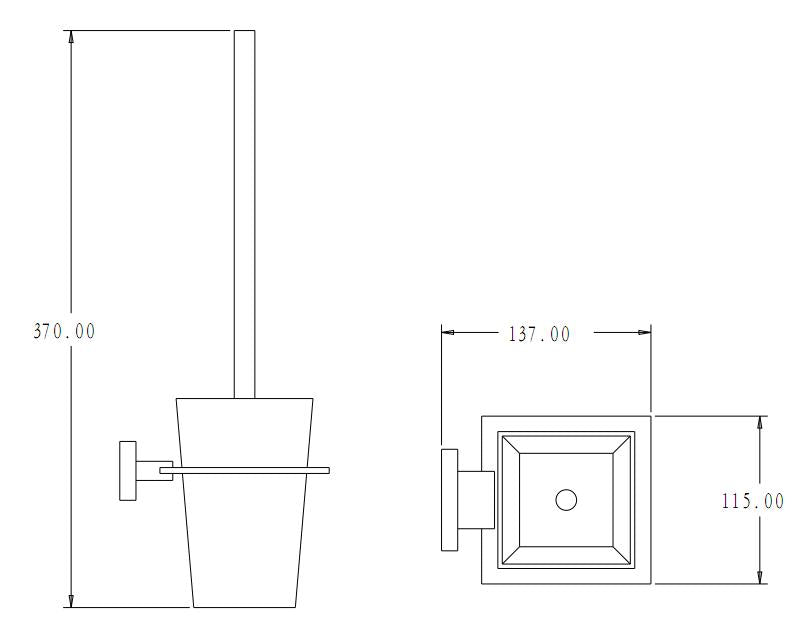 Toilet Brush Holder - Square