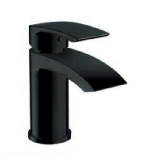 Scudo Belini Mono Basin Mixer Black with Click Waste