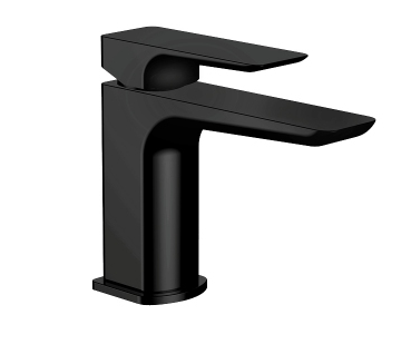 Scudo Muro Mono Basin Mixer with waste - Black