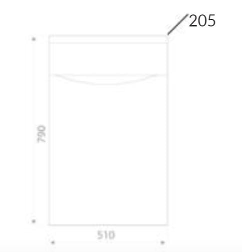 Bella 500mm Matt Grey Floor Standing BTW Unit