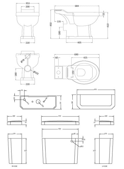 Traditional Close Coupled Pan & Cistern