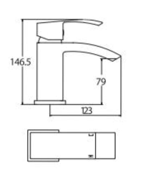 Scudo Descent Mono Basin Mixer inc Click Waste