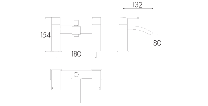 Scudo Descent Bath Shower Mixer