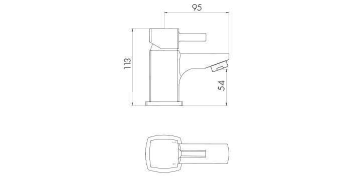 Scudo Forme Mono Basin Mixer inc Click Waste