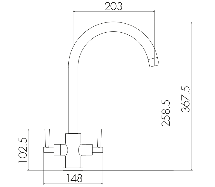 Scudo Kingston Kitchen Tap (Available in Chrome)
