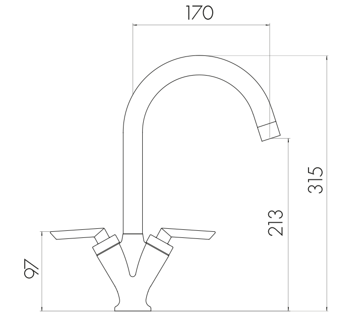 Scudo Olicana Kitchen Tap (Available in Chrome)